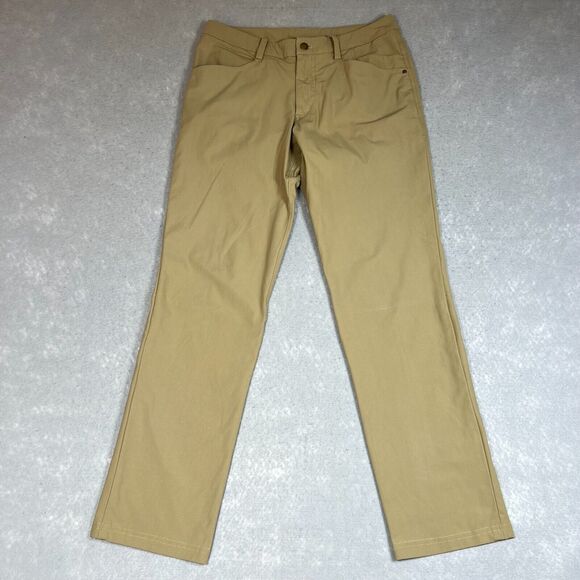 Lululemon Pants Mens 30 Khaki ABC Pant Classic Polyester Golf Golfer Warpstreme - Picture 1 of 10